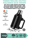 Vagonlife Çelik Termos 1200 ml Siyah