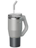 Vagonlife Pipetli Çelik Termos Matara 950 ml Gri