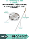 Vagonlife Pipetli Çelik Termos Matara 950 ml Gri