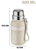 Vagonlife Çelik Termos Matara 600 ml Krem
