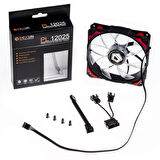 ID-COOLING PL-12025-R 12cm 4Pin PWM Kırmızı Kasa Fanı