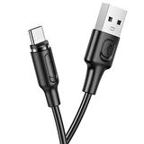 Type C  Manyetik Mıknatıs Uçlu iPhone 15 Serisi Uyumlu 1 Metre Şarj Kablosu Siyah Renk USB&TYPE c 3A Şarj Kablo BX41