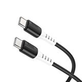 HOCO X82 60W Type-C to Type-C Hızlı Şarj Kablosu Silikon Data Kablosu SİYAH