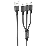 HOCO X76 3in1 Type-C + iPhone Lightning + Micro USB 2A Şarj Kablosu