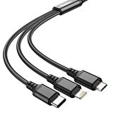 HOCO X76 3in1 Type-C + iPhone Lightning + Micro USB 2A Şarj Kablosu
