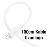 HOCO X88 20W Type-C to iPhone Lightning Hızlı Data ve Şarj Kablosu (Beyaz)