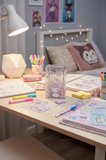 Sanrio Lisanslı Kuromi Çiçek Dili Işıltılı Kalem Tutucu Masaüstü Düzenleyici