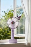 Sanrio Lisanslı Kuromi Mini El Vantilatörü – Taşınabilir Şarjlı Serinletici 21,5 Cm