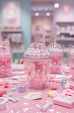 Sanrio Lisanslı My Melody Boncuklu Kapaklı Pipetli Plastik Şişe – Sızdırmaz Matara 435 Ml