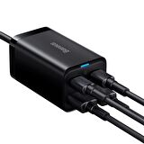 Baseus GaN3 Pro 65 Watt Hızlı Şarj Aleti Siyah