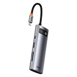 Baseus Metal Gleam 7in1 Multifonksiyonel Hub Dock Station