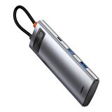 Baseus Metal Gleam 7in1 Multifonksiyonel Hub Dock Station
