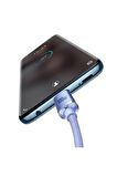 Baseus Crystal Shine 100W 120 cm PD Type-C Şarj Kablosu Mor