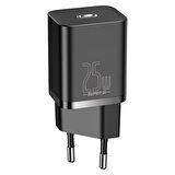 Baseus Super Si 1C Type-C 25 Watt Hızlı Şarj Adaptörü Siyah