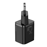Baseus Super Si 1C Type-C 25 Watt Hızlı Şarj Adaptörü Siyah
