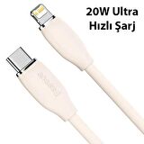 Baseus Jelly Liquid Silica Gel 20W Type-C to iPhone Lightning Hızlı Şarj Data Kablosu 1.2m