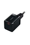 Baseus GaN3 Type-C 30 Watt Hızlı Şarj Aleti Siyah