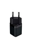 Baseus GaN3 Type-C 30 Watt Hızlı Şarj Aleti Siyah