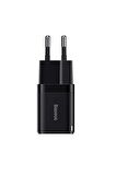 Baseus GaN3 Type-C 30 Watt Hızlı Şarj Aleti Siyah