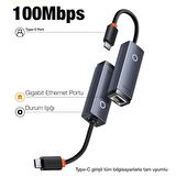 Baseus Lite Series 100Mbps Type-C to RJ45 Ethernet LAN Port Adaptör