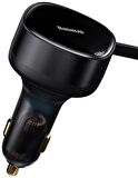 Baseus 2in1 Makaralı 30W Hızlı Şarj Type-C + Lightning iPhone Araç Şarj Cihazı