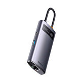 Baseus Metal Gleam 4in1 Multifonksiyonel Type-C HUB Adaptör Dock Station