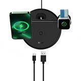 Baseus Swan 3 in 1 Wireless Magnetic Bracket 20W Kablosuz Hızlı Şarj Cihazı Universal version