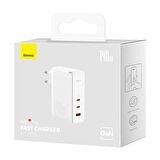 Baseus GaN5 Pro USB Hızlı Şarj Aleti Beyaz
