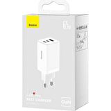 Baseus GaN5 Pro Type-C 65 Watt Hızlı Şarj Aleti Beyaz