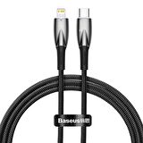 Baseus Glimmer Series 20W 100 cm Type-C to Lightning Şarj Kablosu Siyah