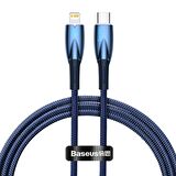 Baseus Glimmer Series 20W 100 cm Type-C to Lightning Şarj Kablosu Mavi