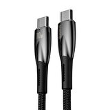 Baseus Glimmer Series 100W 100 cm PD Type-C Şarj Kablosu Siyah