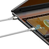 Baseus Glimmer Series 100W 100 cm PD Type-C Şarj Kablosu Beyaz