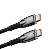 Baseus Glimmer Series 100W 200 cm PD Type-C Şarj Kablosu Siyah