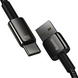 Baseus Tungsten Gold 100W USB + Type-C Hızlı Şarj 480mb-s Data Kablosu 1m