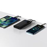 Baseus Bipow Overseas Edition Dijital Ekranlı 15W 10.000 mAh Powerbank Siyah