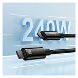 Baseus Tungsten Gold 240W Type-C toType-C 1m Hızlı Şarj & Veri Kablosu