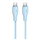 Baseus Pudding Hızlı Şarj Özellikli Type-C to Type-C 100W Kablo 1.2 M Mavi