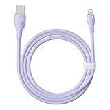 Baseus Pudding Hızlı Şarj Özellikli USB to Lightning 2.4 A. Kablo 1.2m Mor