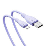 Baseus Pudding Hızlı Şarj Özellikli USB to Lightning 2.4 A. Kablo 1.2m Mor