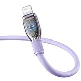 Baseus Pudding Hızlı Şarj Özellikli USB to Lightning 2.4 A. Kablo 1.2m Mor