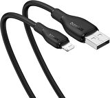 Baseus Pudding Hızlı Şarj Özellikli Lightning 2.4 A. Kablo 1.2m - Siyah