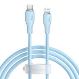 Baseus Pudding Hızlı Şarj Özellikli Type-C to Lightning 20W Kablo 1.2 M Mavi