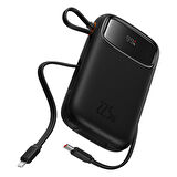 Baseus Q Po W 2 10000 mAh Hızlı Şarj Powerbank Siyah 