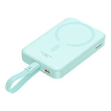 Baseus Magnetic Mini Wireless Fast Charge Power Bank iP Edition 10000mAh 20W Peppermint Blue（With Simple Series Charging Cable Type-C to Type-C (20V/3A) 30cm White)