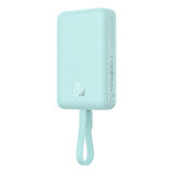Baseus Magnetic Mini Wireless Fast Charge Power Bank iP Edition 10000mAh 20W Peppermint Blue（With Simple Series Charging Cable Type-C to Type-C (20V/3A) 30cm White)