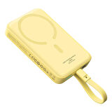 Baseus MgSafe Mini 30W 10.000 mAh Type-C Kablolu Kablosuz Şarjlı Powerbank Sarı