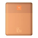 Baseus Blade2 Dizüstü Bilgisayar Notebook için 65W 12.000 mAh Dijital Ekranlı PD Powerbank, Turuncu