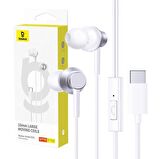 Baseus Encok CZ11 Type-C Mikrofonlu Kulaklık-Beyaz
