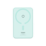 Baseus MagPro Magnetic Bracket Wireless Fast-Charging Power Bank 5000mAh 20W Peppermint Blue (with Simply Series Charging Cable Type-C to Type-C (20V/3A) 30cm White)